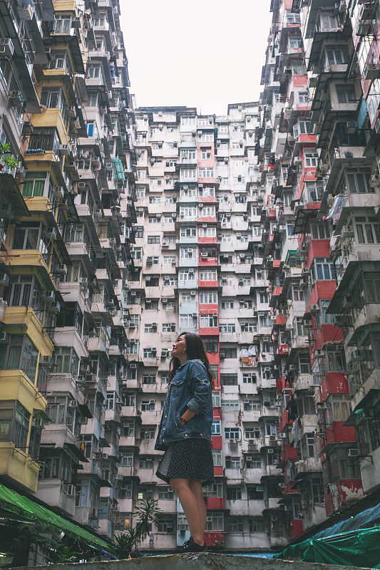 女人,拥挤的,亚洲,居住区,海湾,采石场,自然美,社区,站