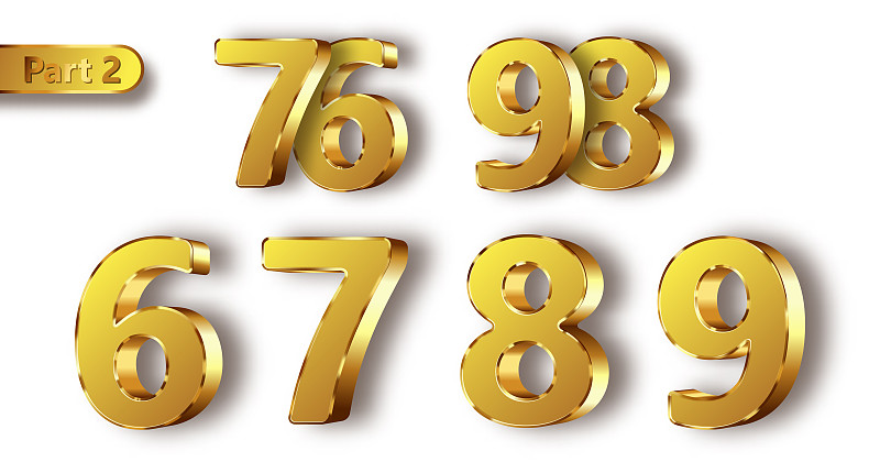 金属,黄金,矢量,数字,数字9,数字7,背景分离,字母,华贵,三维图形