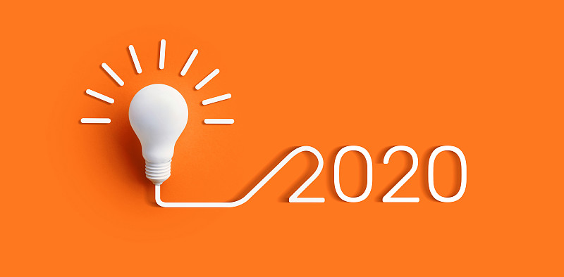 2020,商务,电灯泡,创造力,概念,彩色背景,活力,策略,技术,自然神力