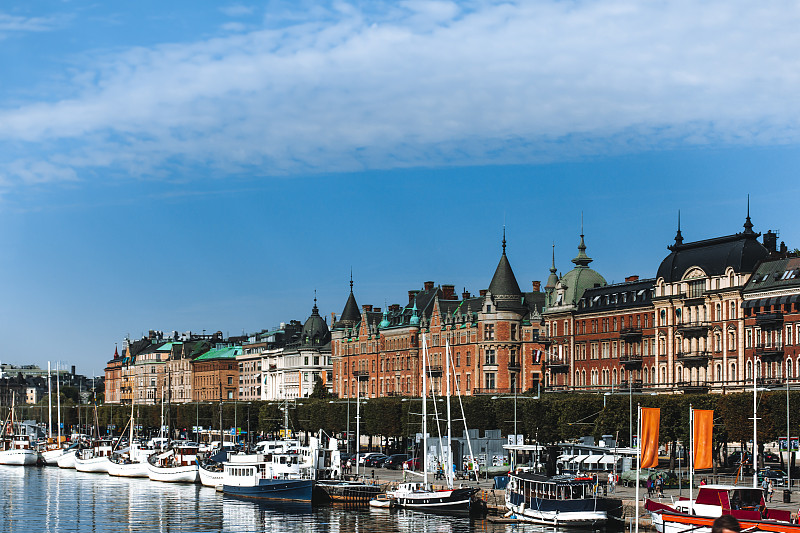 瑞典,斯德哥尔摩,船,建筑,码头,风景,全景,王之岛,岛,斯德哥尔摩老城