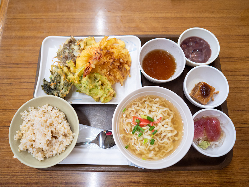 日本,膳食,定食,冲绳荞麦面,传统,蔬菜,那霸,天麸罗,清新,荞麦面