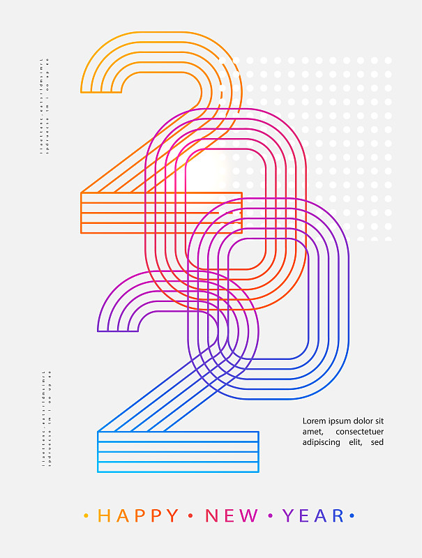 2020,贺卡,新年前夕,现代,绘画插图,矢量,数字,极简构图,直的,设计