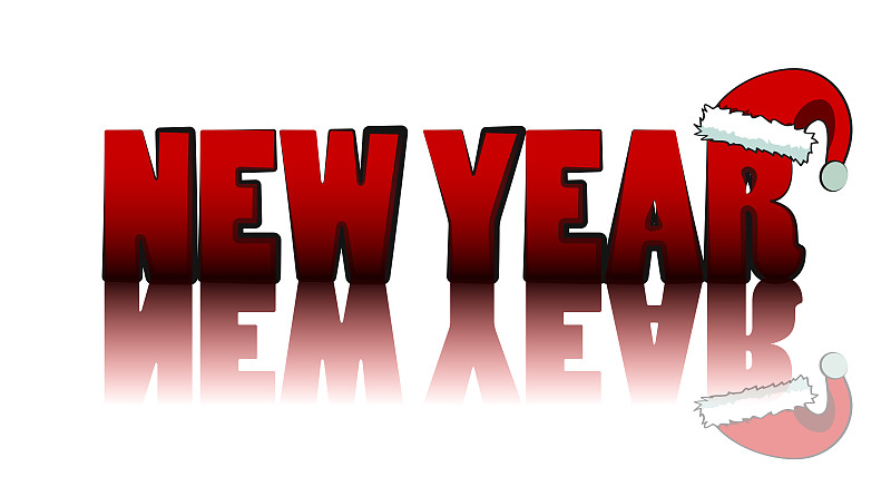 圣诞帽,新年前夕,绘画插图,肉汁,2020,复古风格,模板,证章,节日