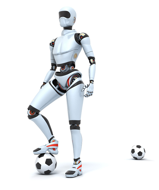 自动的,足球运动员,人造的,球,概念和主题,背景分离,技术,机器,运动,站