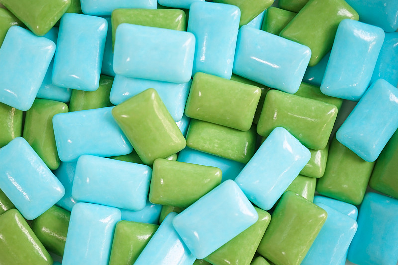 多色的,绿色,蓝色,正下方视角,人的牙齿,大特写,关闭的,口香糖自动贩卖机,泰国食品,球