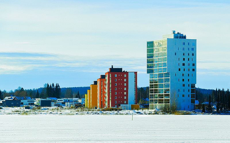 公寓,居住区,复杂性,冬天,赫尔辛基,华贵,现代,商业金融和工业,户外,建筑
