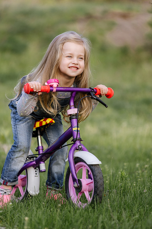 运动,平衡,儿童,夏天,晴朗,骑自行车,女孩,白昼,公园,骑车