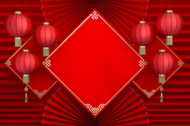 春节,中国灯笼,模板,传统节日,背景,绘画插图,幸福,老年人,太空,现代