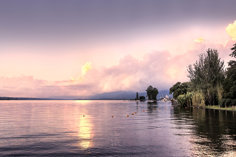 Landscape,of,San,Roque,lake,at,sunset,,Villa,Carlos,Paz,,Córdoba,province,,Argentina.