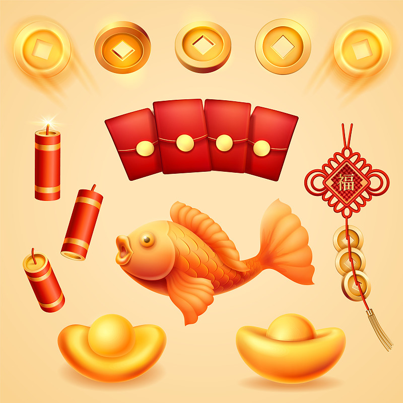 鼠年,春节,铸锭,婚礼,中国,节日,风筝,鱼类,黄金,运气