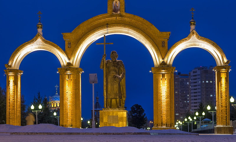 弗拉基米尔,王子,纪念碑,俄罗斯,前面,世界遗产,东正教,从容态度,季军