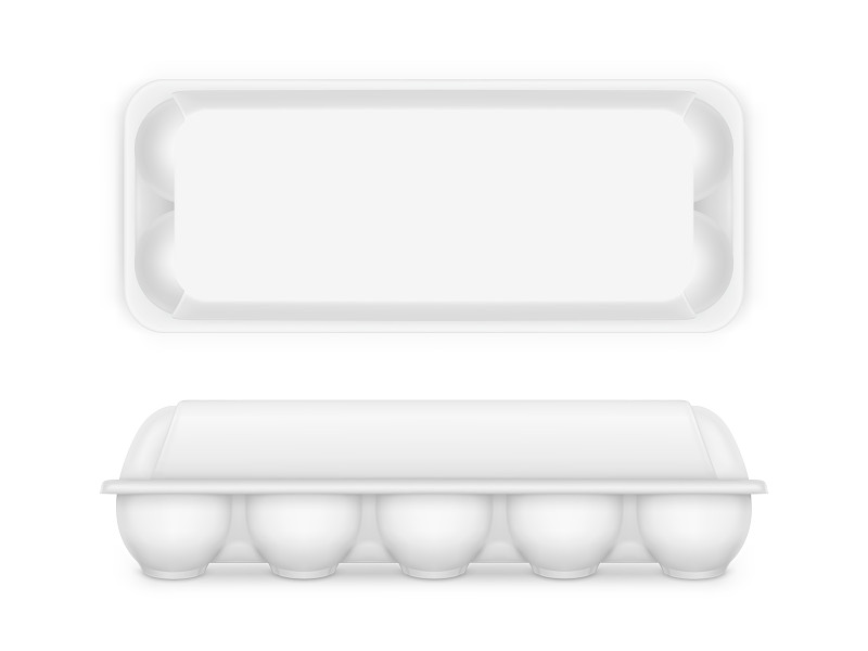 食品,盒子,容器,空白的,蛋,餐盘,轻蔑的,正下方视角,波兰,背景分离