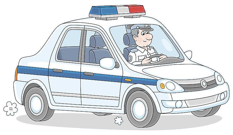交通,巡逻车,警官,白色背景,背景分离,汽车,玩具,图像,交通方式