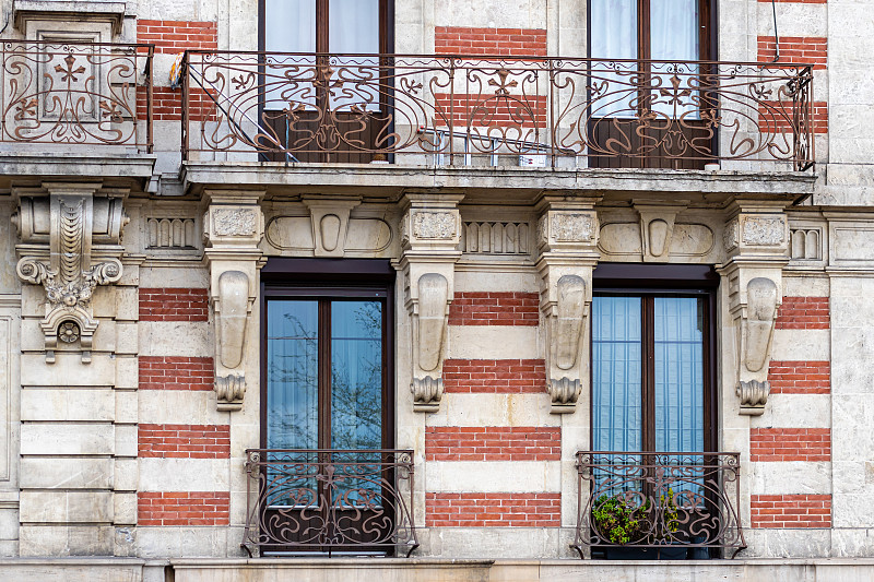 瑞士,金属,外立面,阳台,日内瓦,建筑体,传统,华丽的,法国,砖