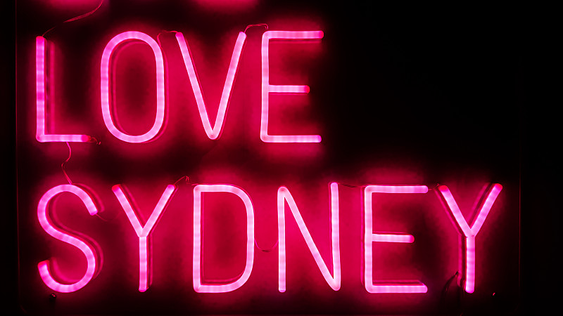 悉尼,标志,发光二级管,黑色背景,饮料,汽车,现代,著名景点,可乐,澳大利亚