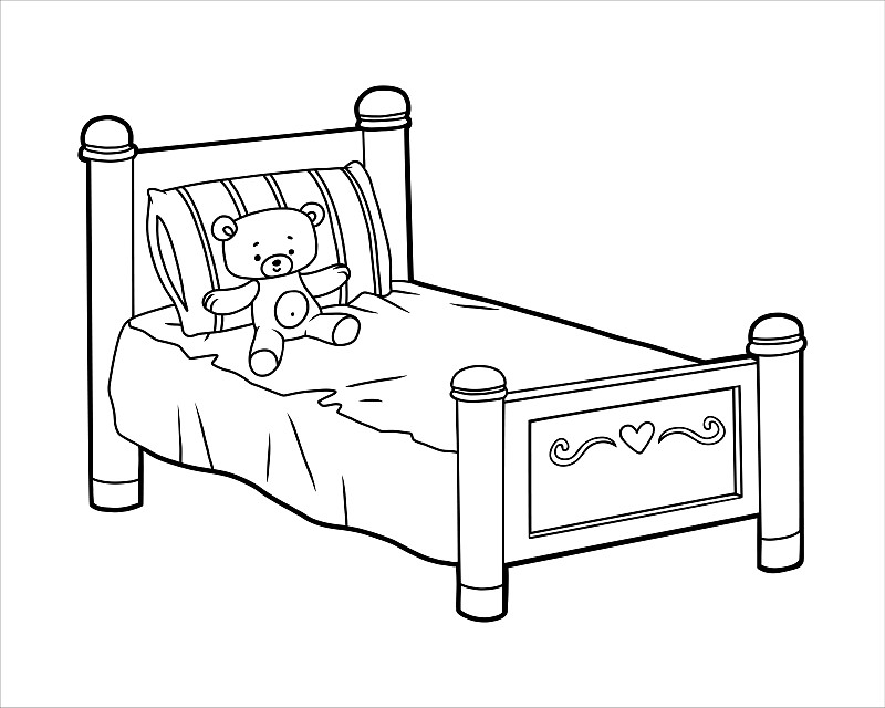 泰迪熊,床,儿童,枕头,彩色书,休闲游戏,玩具,床上用品,动物,熊