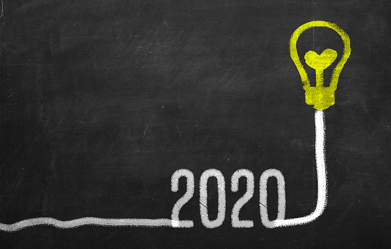 2020,模板,概念,创造力,策略,技术,粉笔,现代,想法,商务策略