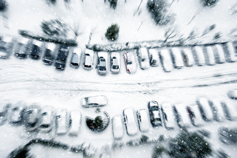 冬天,雪,土耳其,汽车,韧性,交通,自然神力,停车场,路边,车道