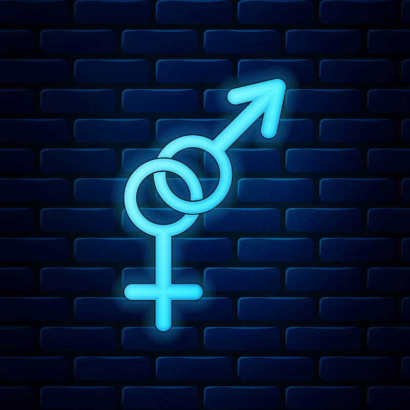 砖墙,矢量,女人,绘画插图,计算机图标,背景聚焦,男性标志,分离着色,性别标志,发光