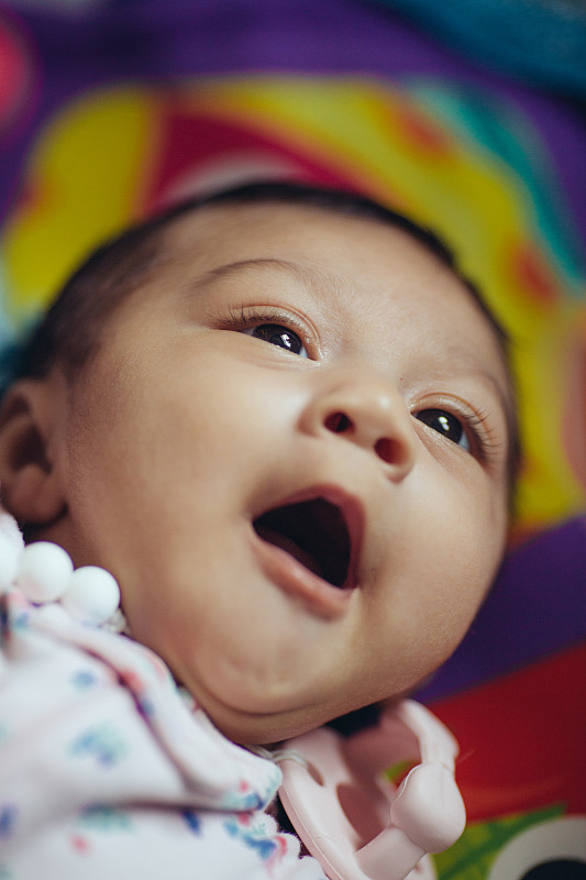 可爱的,女婴,肖像,拉美人和西班牙裔人,特写,真实的人,2到5个月,2020,一个人,仅女婴