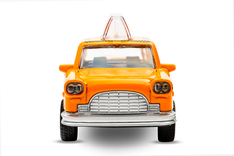黄色出租车,分离着色,白色背景,40-80年代风格复兴,商务,前灯,车轮,运动,华贵