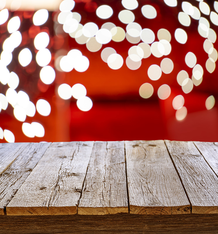 乡村风格,木制,红色,桌子,背景虚化,空的,暗色,照明设备,厚木板,情人节卡