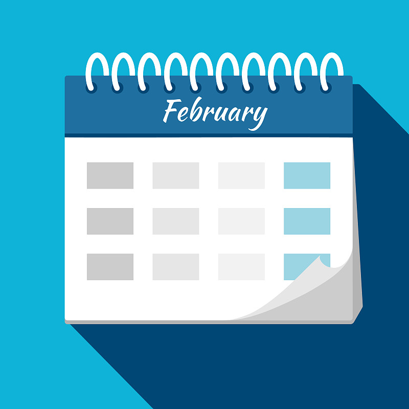 二月,时间,计算机图标,做计划,日历,商务,螺线,事件,空的,一个物体