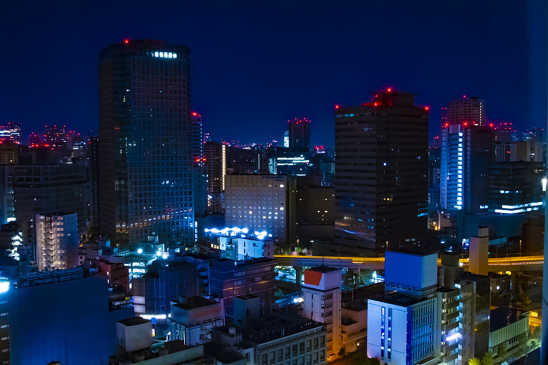 城市,都市风景,夜晚,东京,城市生活,远景,商务,暗色,照明设备,曙暮光