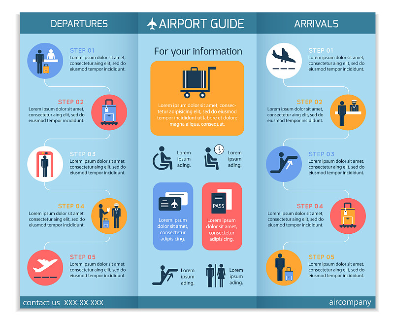 信息图表,机场,在活动中,商务,流程图,安全,行李,交通,手提箱