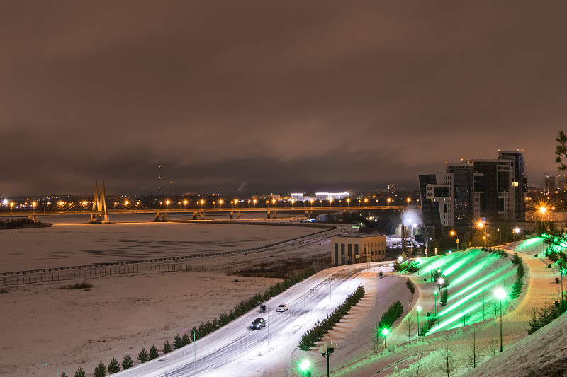 河流,冬天,俄罗斯,白昼,高视角,千年桥,城市生活,斜拉桥,绳子
