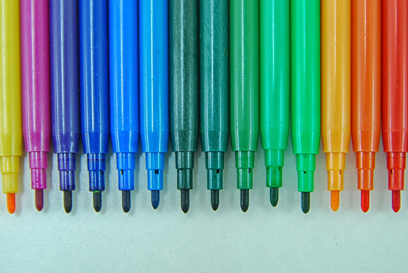 调色板,彩色铅笔,黄色,红色,蜡笔,铅笔,图像,涂料,多色的,设备用品