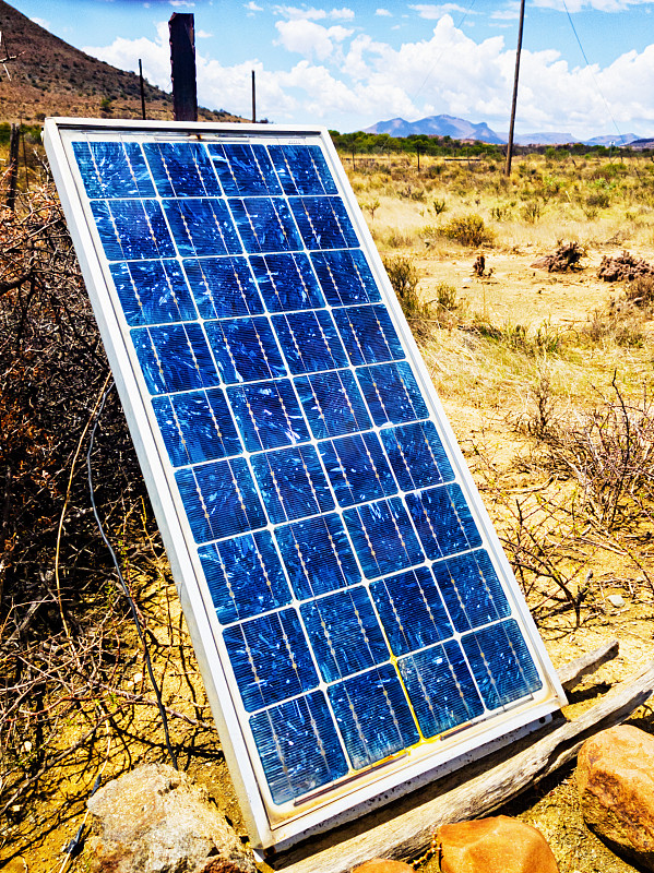 沙漠,偏远的,南非,太阳能电池板,卡鲁镇,建造物,桨叉架船,气候,可再生能源,一个物体