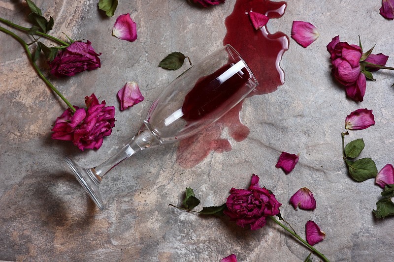玫瑰,玻璃杯,背景,红葡萄酒,被抛弃的,葡萄酒,空的,浪漫,地板,复古风格