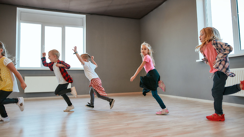 舞蹈教室,女孩,幸福,男孩,前面,小的,精力,活力,可爱的,运动