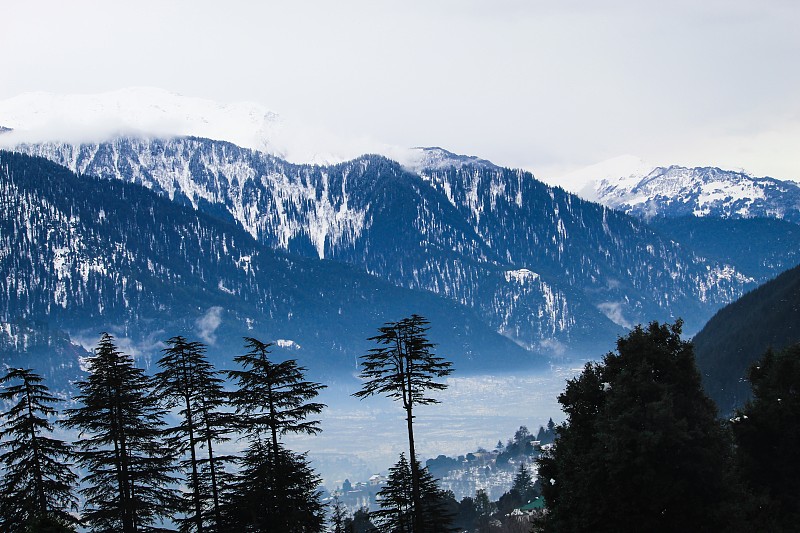 风景,寒冷,喜马偕尔邦,雪山,环境,雪,自然美,户外,天空,印度