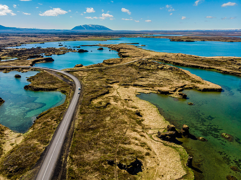 风景,平原,路,冰岛国,旅途,云景,交通,云,公路,草