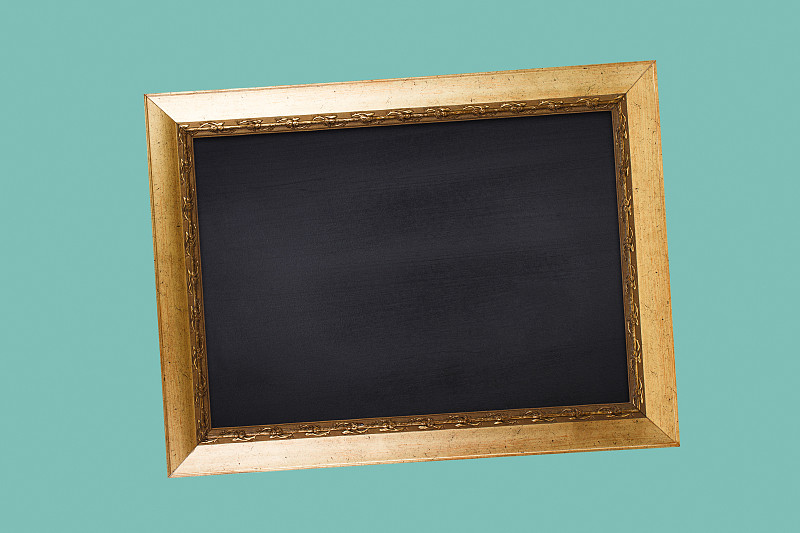 边框,黑板,蓝色背景,纹理效果,平视角,一个物体,背景分离,厚木板,复古风格,围墙