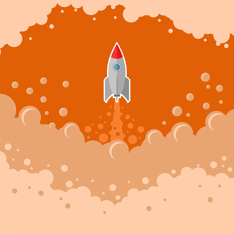 火箭,背景,天空,泡泡,红色,太空船,贺卡,策略,技术,复古风格