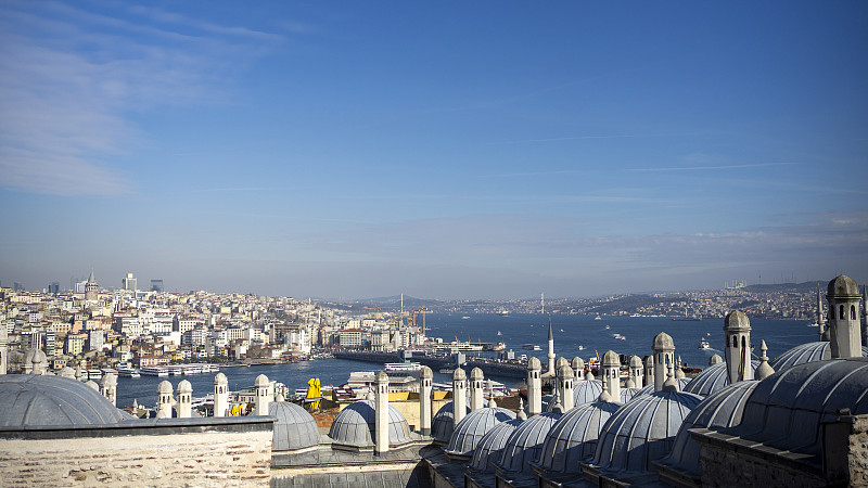 伊斯坦布尔,都市风景,土耳其,现代,河流,地中海,户外,建筑,白色,欧洲