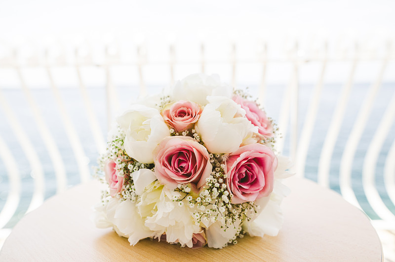 水香花菜,玫瑰,婚礼,花束,清新,婚姻,白色,粉色,图像,美
