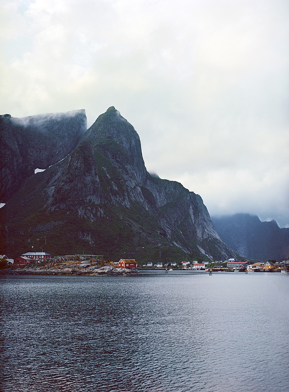 渔镇,风景,,罗弗敦群岛,,小屋,渔业,挪威海,复古风格,古典式,户外,小别墅