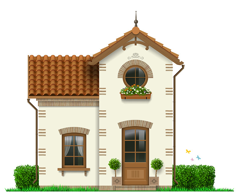 小的,白色,房屋,自然美,锅,传统,砖,厚木板,玩具,建筑物门