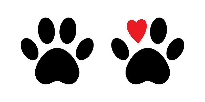 狗,动物,红色,概念,矢量,心型,计算机图标,爪子,黑色,爱