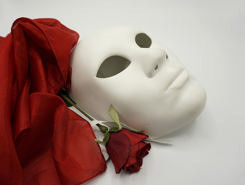 玫瑰,戏剧表演,面具,自由,浪漫,红色,符号,概念,接力赛,白色