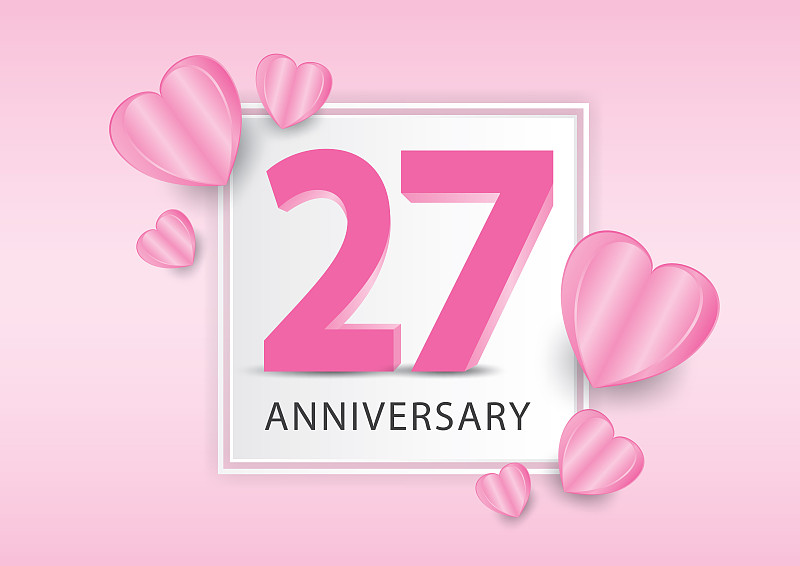 Years,Anniversary,Logo,Celebration,With,heart,background.,Valentine’s,Day,Anniversary,banner,vector,template