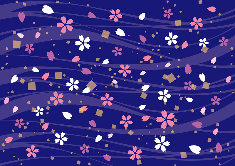 日本,樱花,式样,波形,线条,春天,3到4个月,波浪,植物,背景