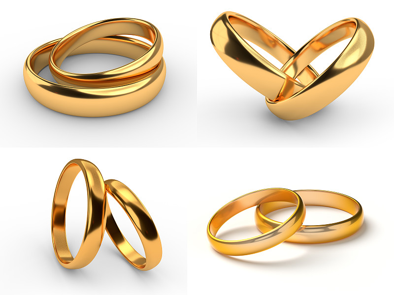 婚礼,黄金,戒指,白色,撒谎者,分离着色,双亲家庭,背景分离,婚姻,浪漫