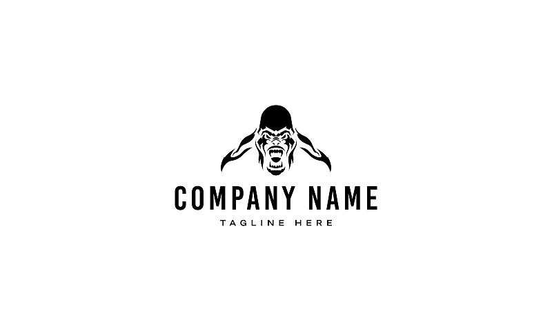 品牌名称,图像,大猩猩,矢量,狂怒的,抽象,猴子,商务,运动,野生动物