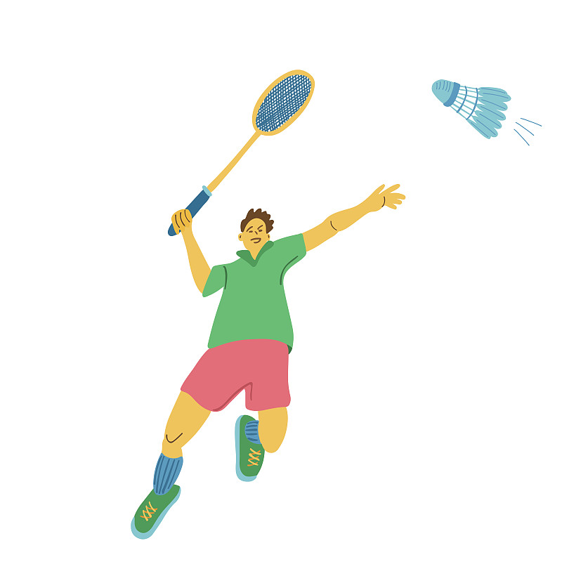 一个人,羽毛球运动,运动,背景分离,羽毛球,仅男人,仅一个男人,职业运动员,设备用品,剪贴画