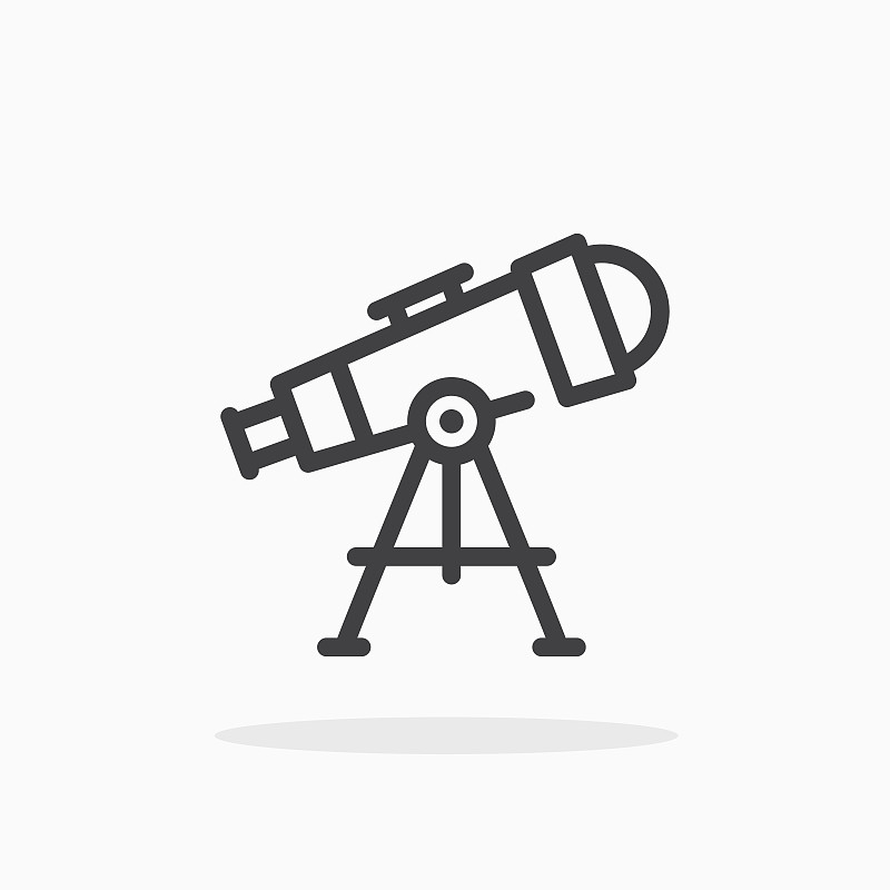 望远镜,计算机图标,高雅,背景分离,细的,现代,设备用品,品牌名称,绘画插图,透镜